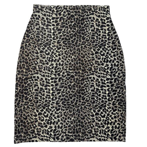 ING International Newport Group Dresses & Skirts - Y2K ING Pencil Skirt Women Size S Leopard Cheetah Animal Print Retro Stretch Vtg